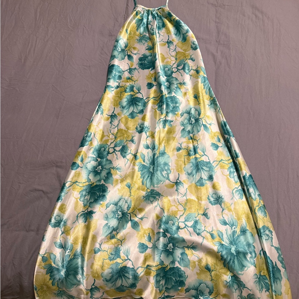 Floral Halter Maxi Dress